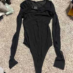 Fashion Nova Black Sheer Top